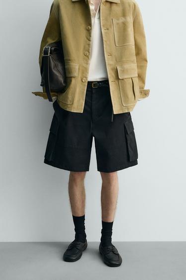 SHORT CARGO COUPE RELAXED ÉDITION LIMITÉE - Bleu marine de Zara - Image 1