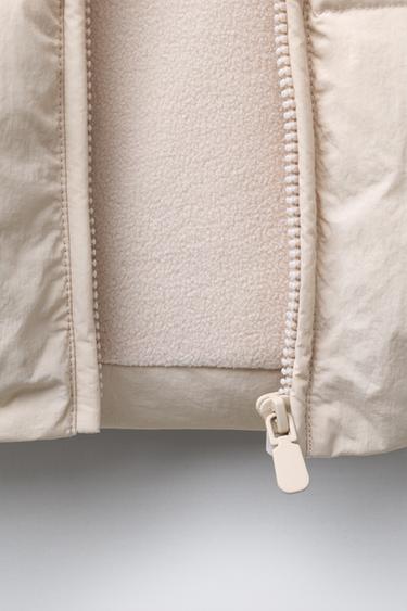 WATER REPELLENT HOODED PADDED JACKET - Ecru by Zara - Image 8