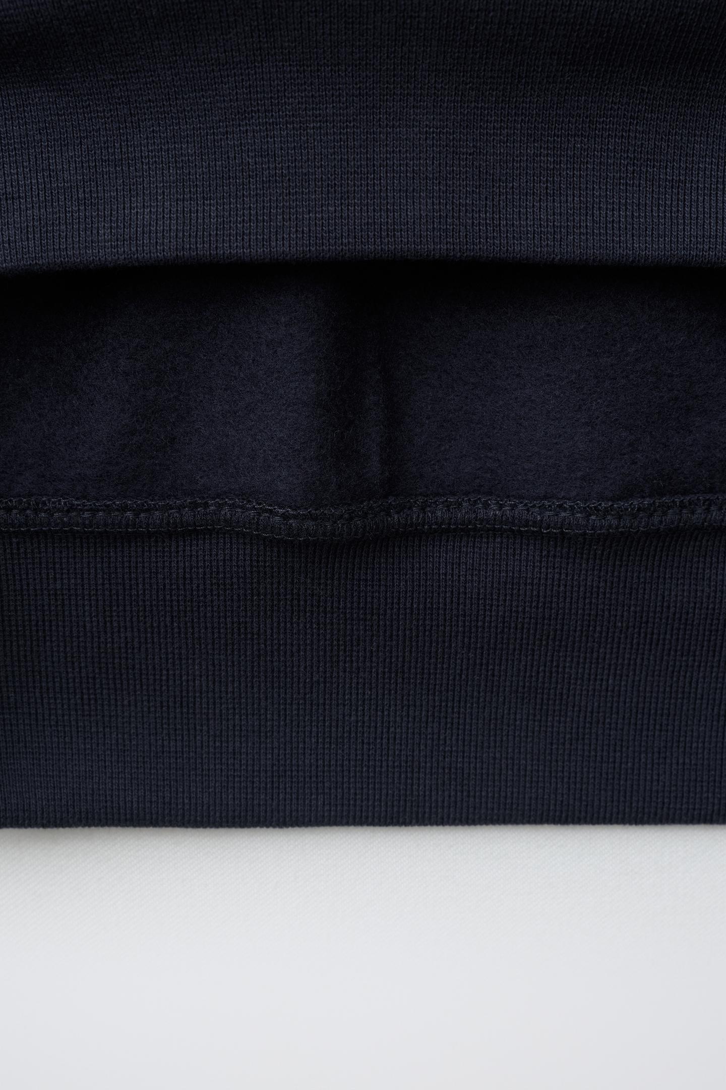 Детское худи Zara Varsity Text, цвет: Тёмный тёмно-синий — фото 4