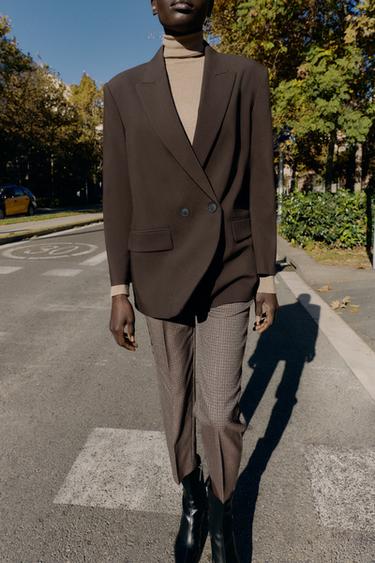 DOPPELREIHIGER OVERSIZE-BLAZER - Braun von Zara