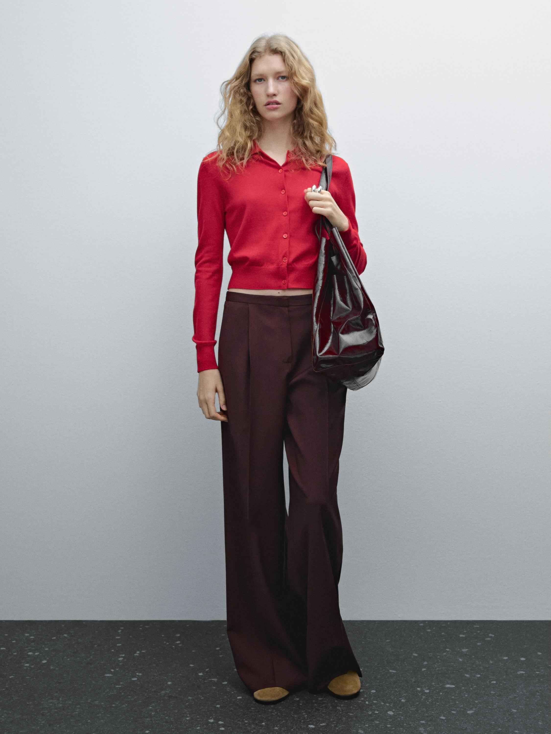 100% wool dart trousers