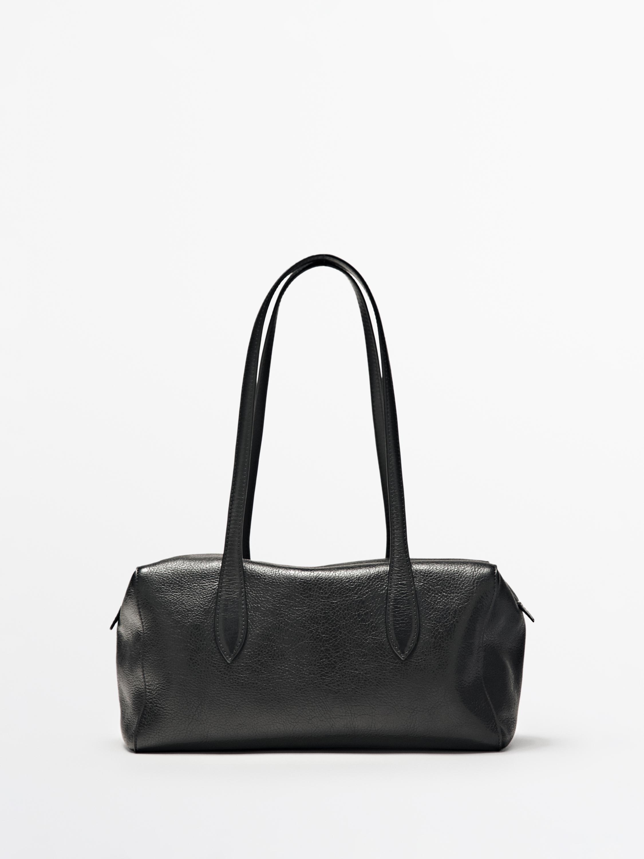 Nappa leather west satchel bag — Black