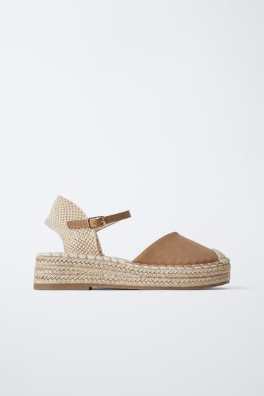 Zara BASIC ESPADRILLES - Brown