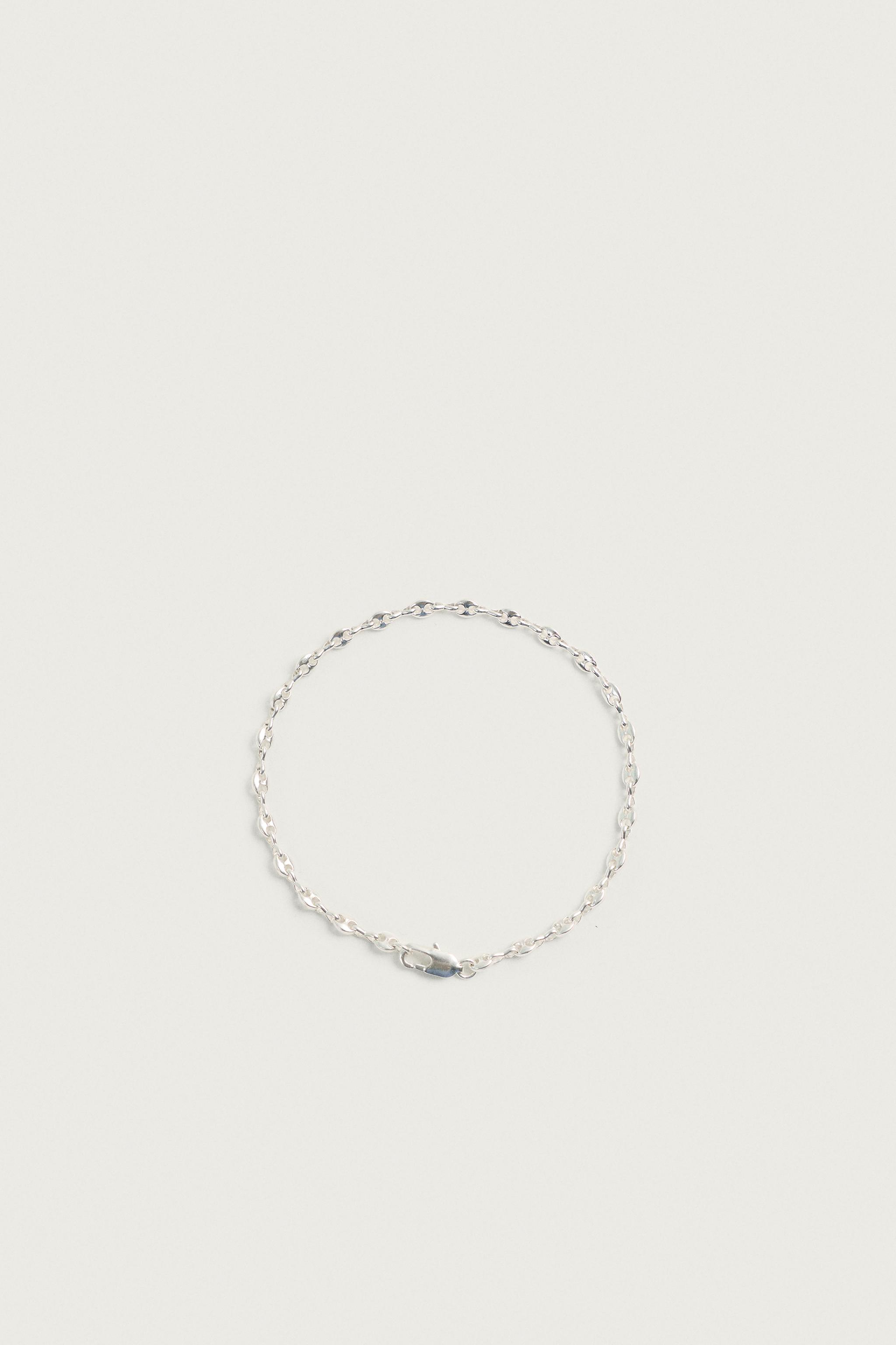 METALLIC LINK BRACELET — Silver