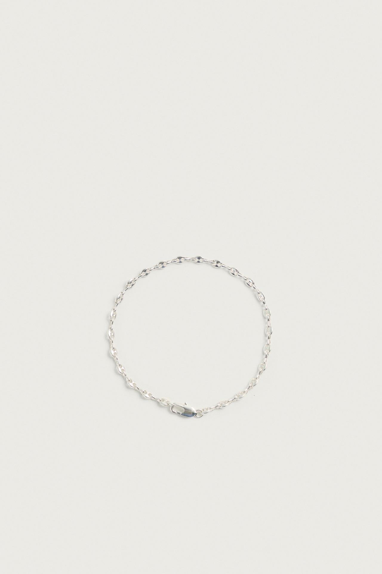 METAL LINK BRACELET — Silver