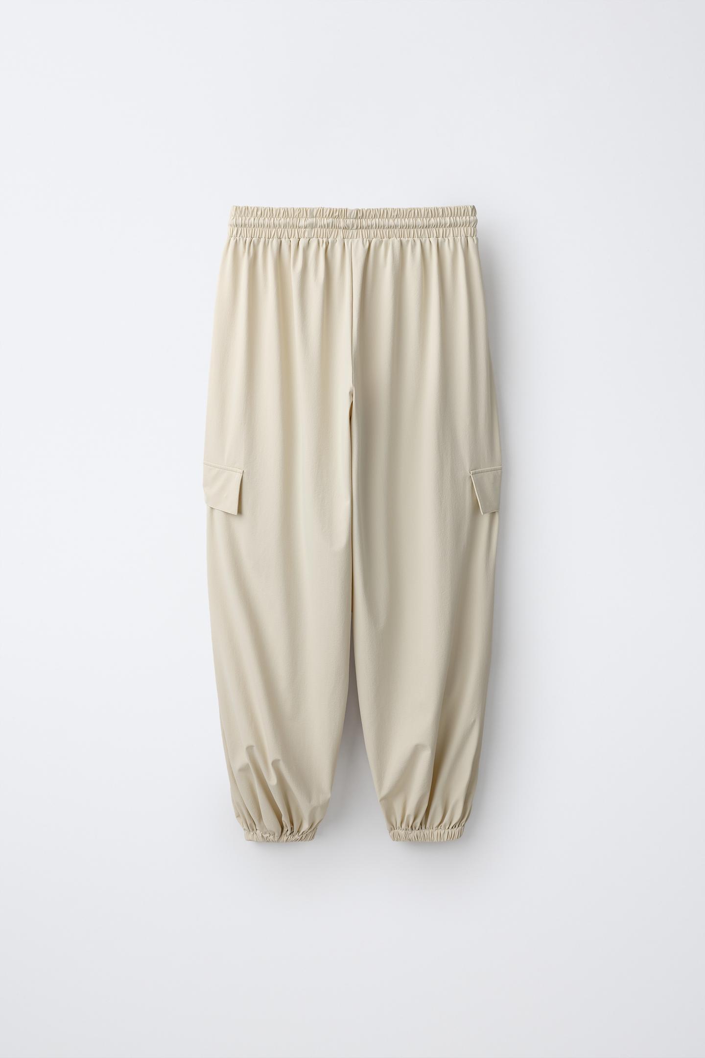 Детские брюки Zara Technical Cargo, цвет: Песочный — фото 2