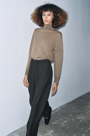 بنطلون BALLOON بالصوف ZW COLLECTION - رمادي داكن by Zara - Image 0