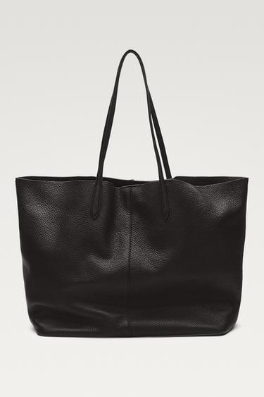 Large Nappa leather tote bag — Brown 3