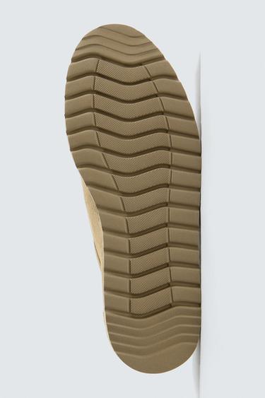 CHAUSSURES EN CUIR BORDÉES - Beige de Zara - Image 6