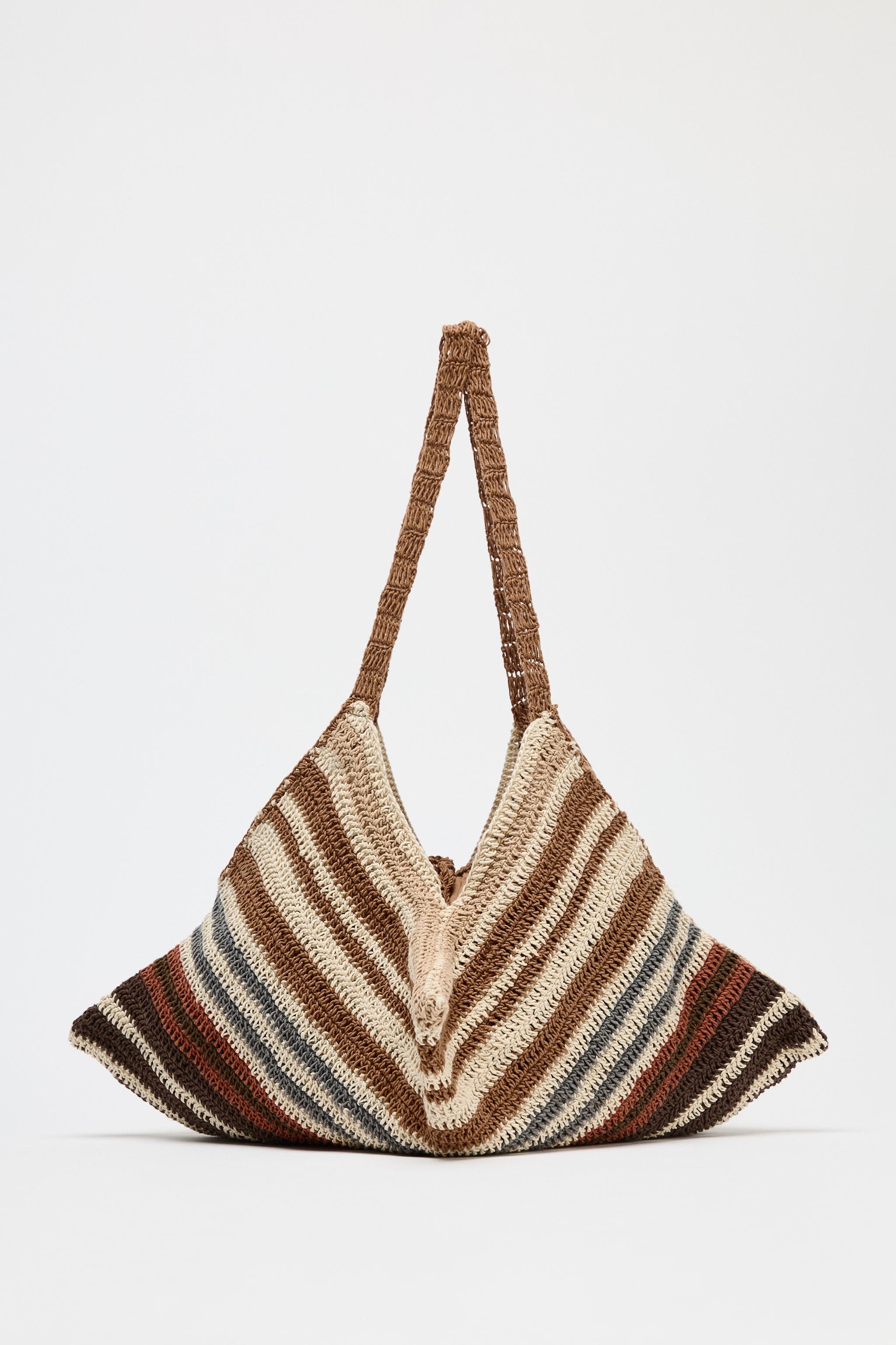 ☆ドイツ発*ZARA*新作*STRIPED クロシェバッグ☆ ZARA - ZARA クロシェ編みバッグ👜イエローの通販 by