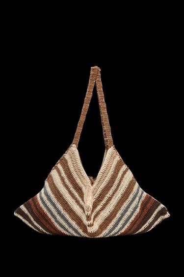 BOLSO DE HOMBRO EFECTO CROCHET - Multicolor de Zara - Imagen 0