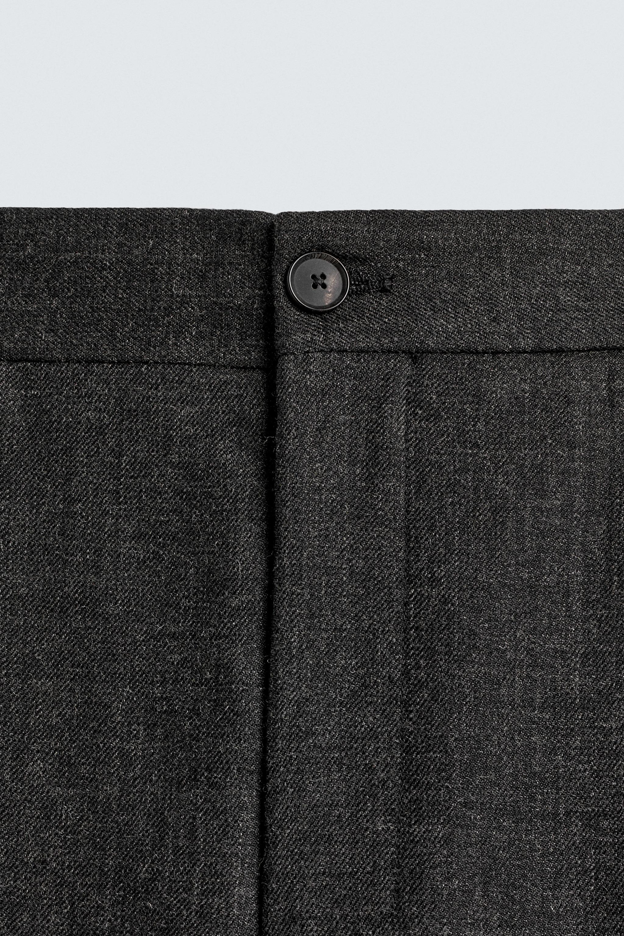 LIMITED EDITION 100% WOOL PLEATED PANTS