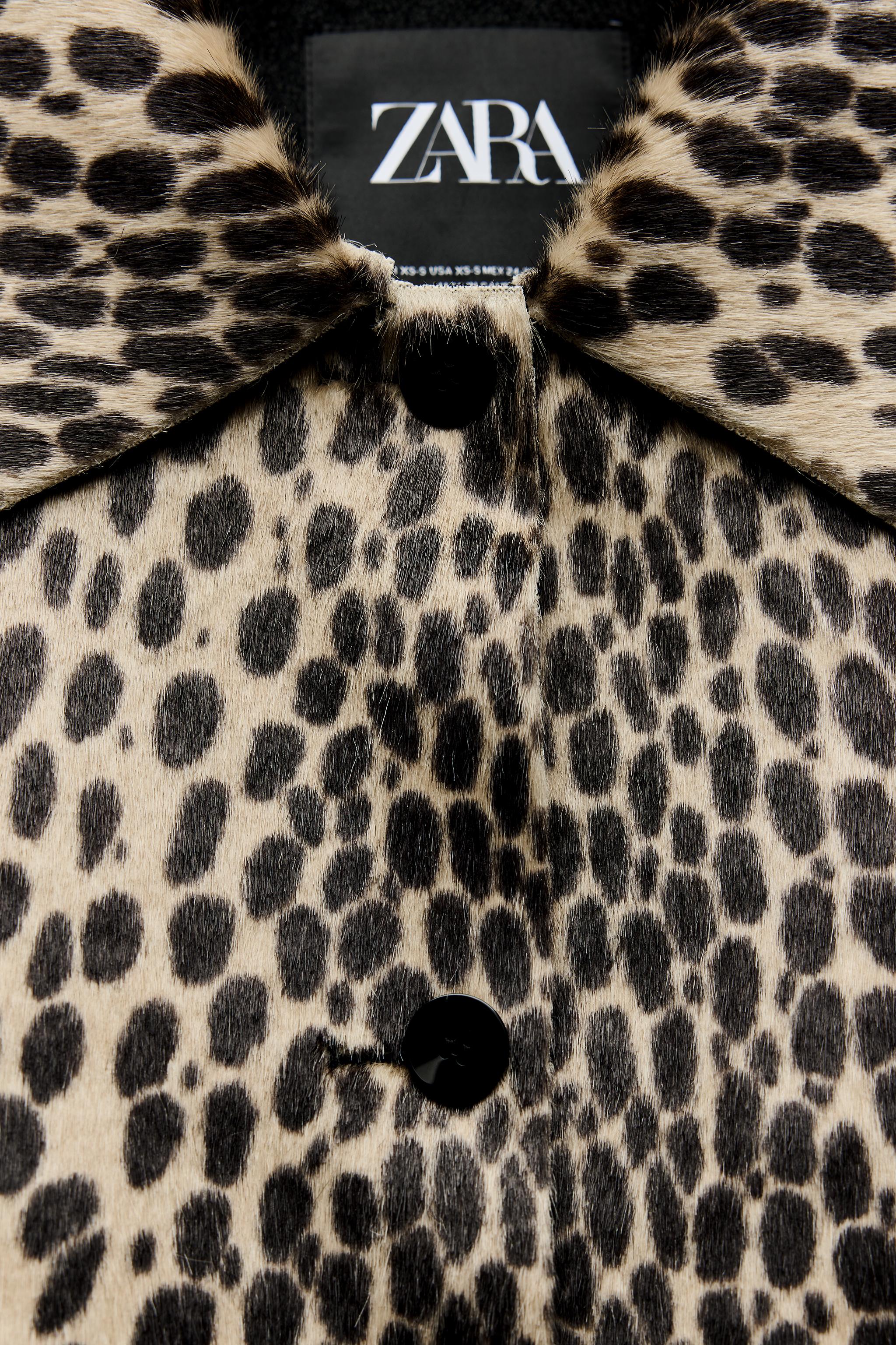 FAUX FUR ANIMAL PRINT OVERSHIRT - Leopard | ZARA United States