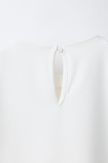 SHINY FLORAL DRESS - Ecru by Zara - Image 3