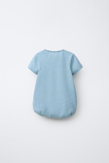 BODY À RAYURES - Bleu / Blanc de Zara - Image 1