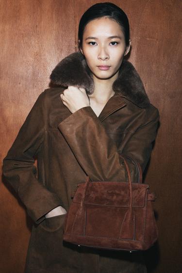 TÚI XÁCH DA MINI CITYBAG - Màu sôcôla từ Zara