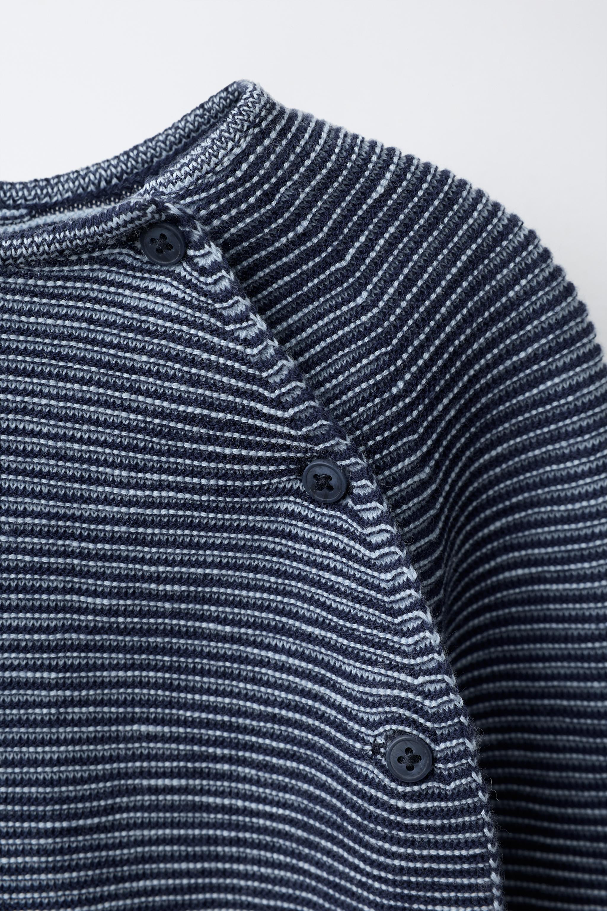 Детские свитеры Zara STRIPED WRAP KNIT JUMPER — фото 3