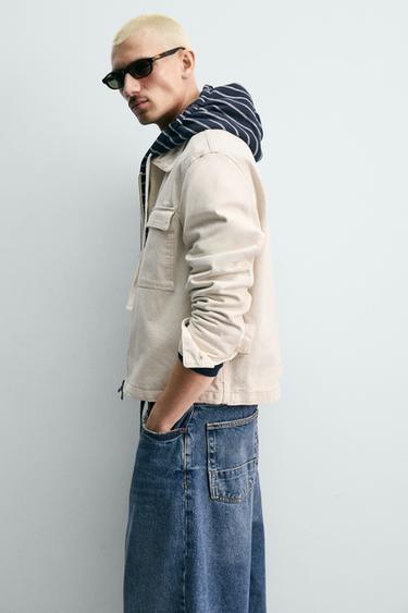 BLOUSON COURT COUPE ZIPPÉ - Écru de Zara - Image 6