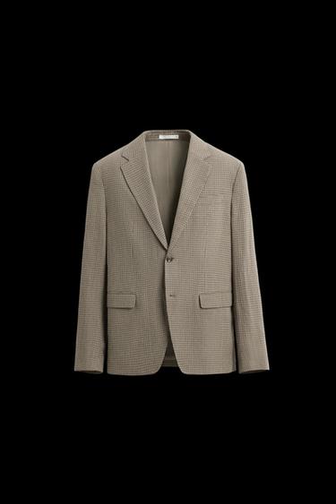 HOUNDSTOOTH BLAZER - Brown by Zara - Image 0
