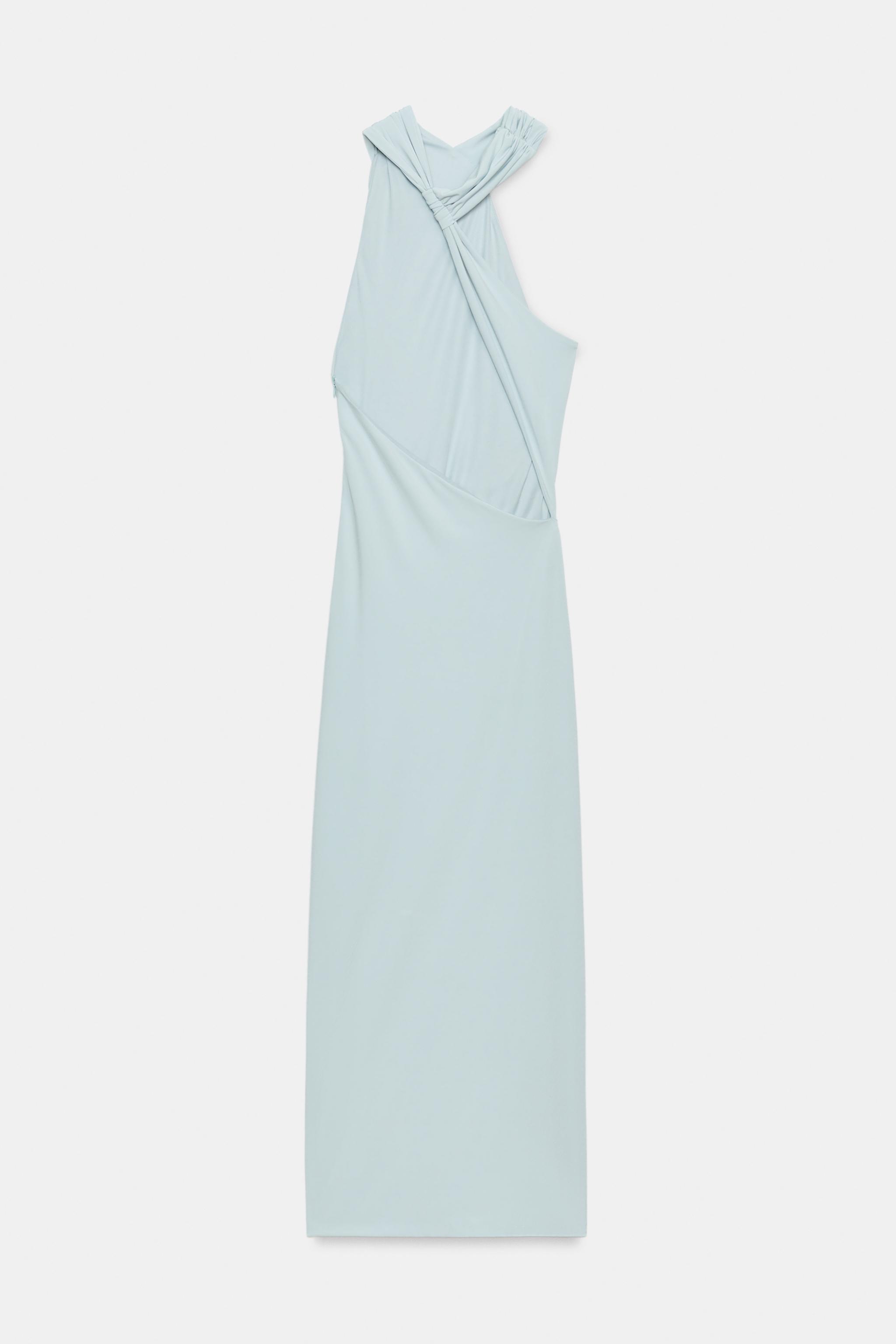 Женские платья Zara RUCHED HALTER DRESS — фото 8