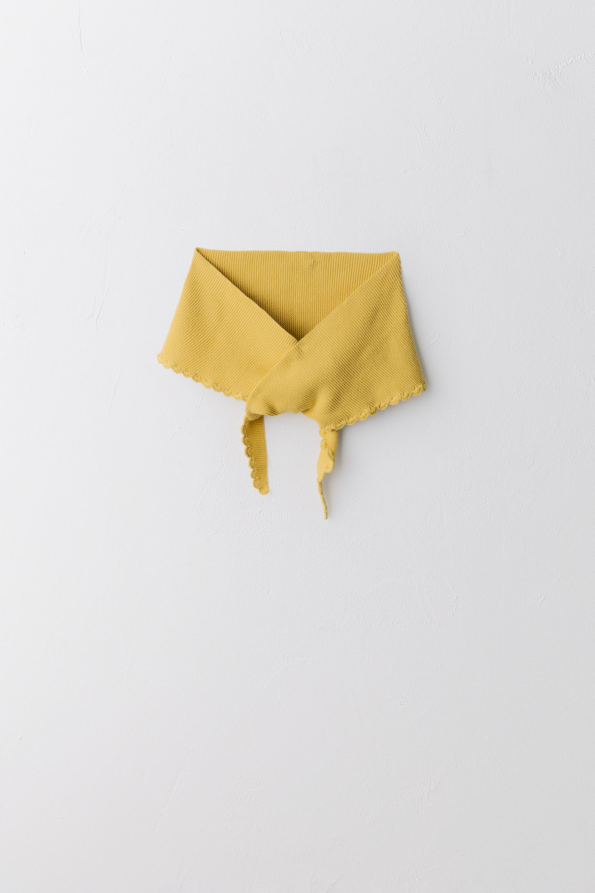 LIMITED EDITION COTTON KNIT CAPELET — Yellow