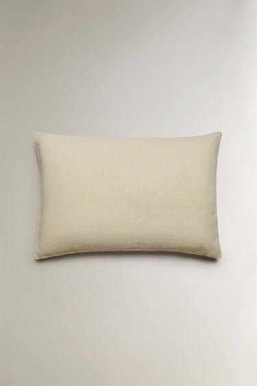 LINEN CUSHION COVER - Beige by Zara - Image 1