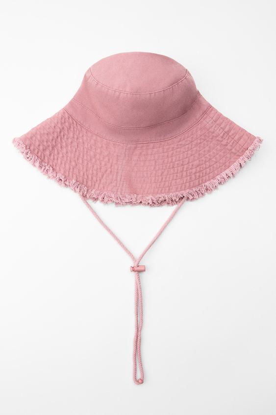 FRAYED BUCKET HAT - Pink | ZARA United States