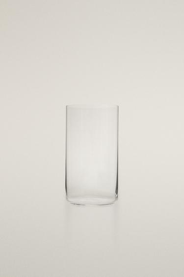 Zaras RAKT LÄSKGLAS I KRISTALLIN - Genomskinlig