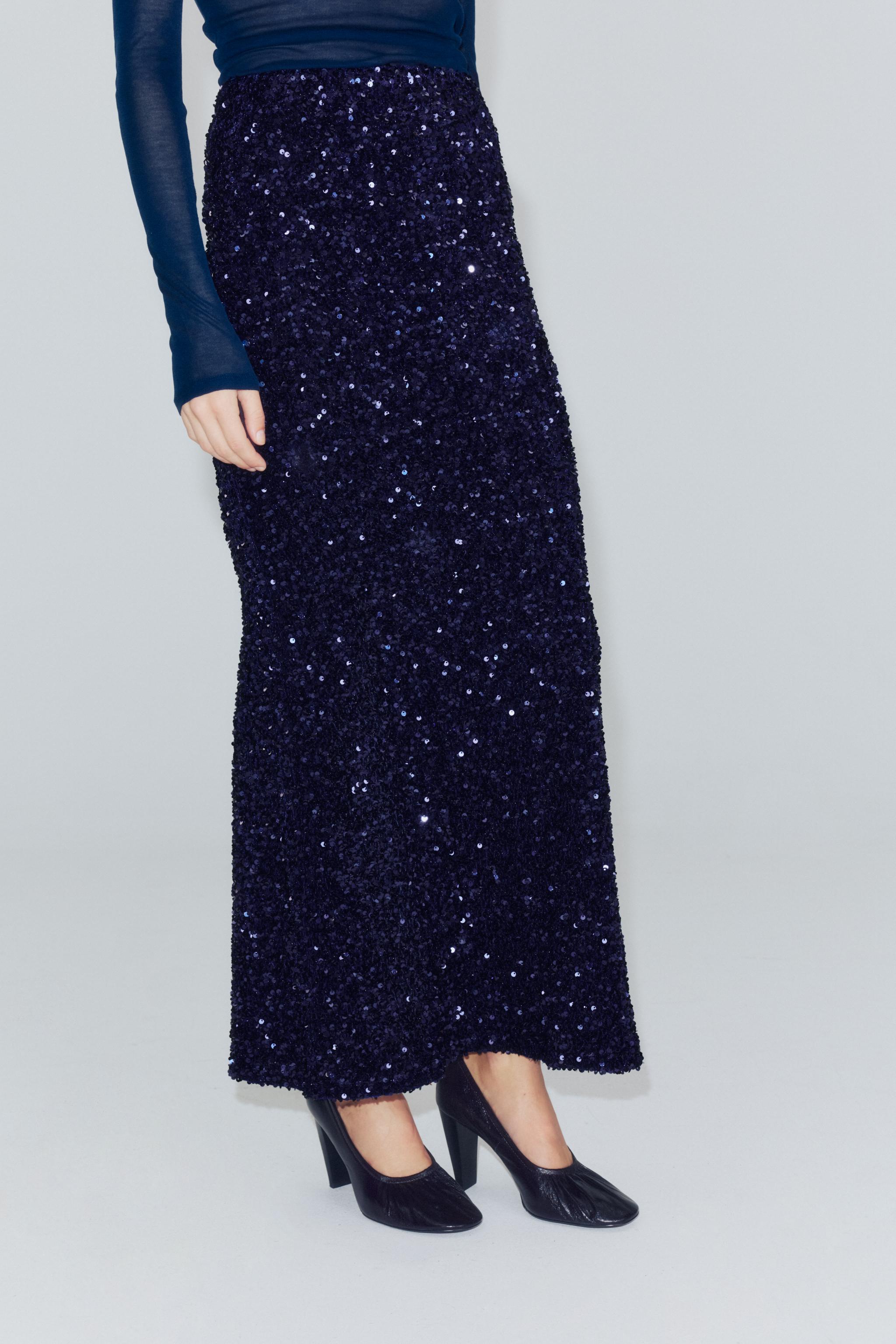 SEQUIN MAXI SKIRT