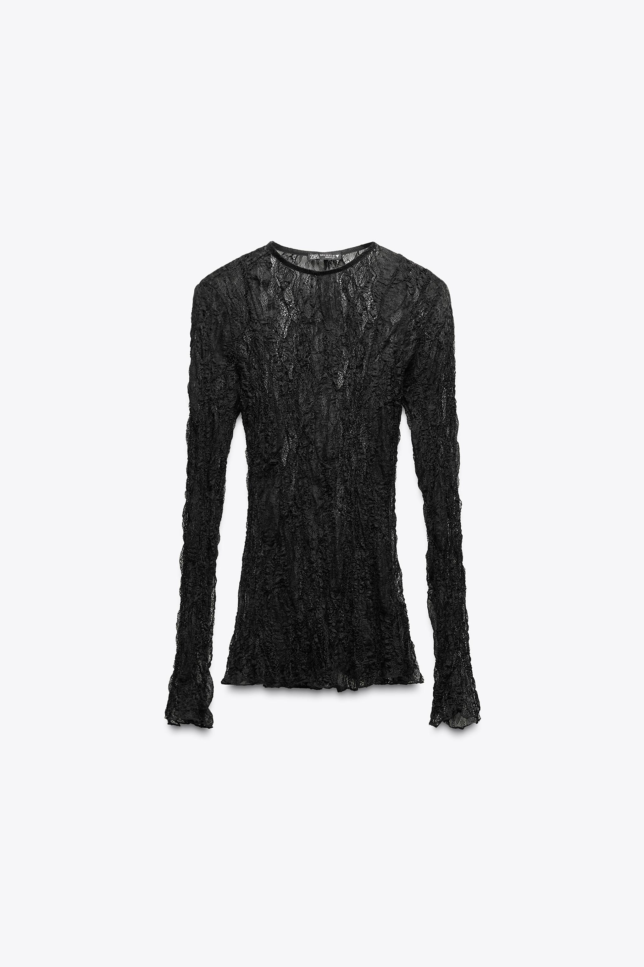 LACE TOP - Black | ZARA United States
