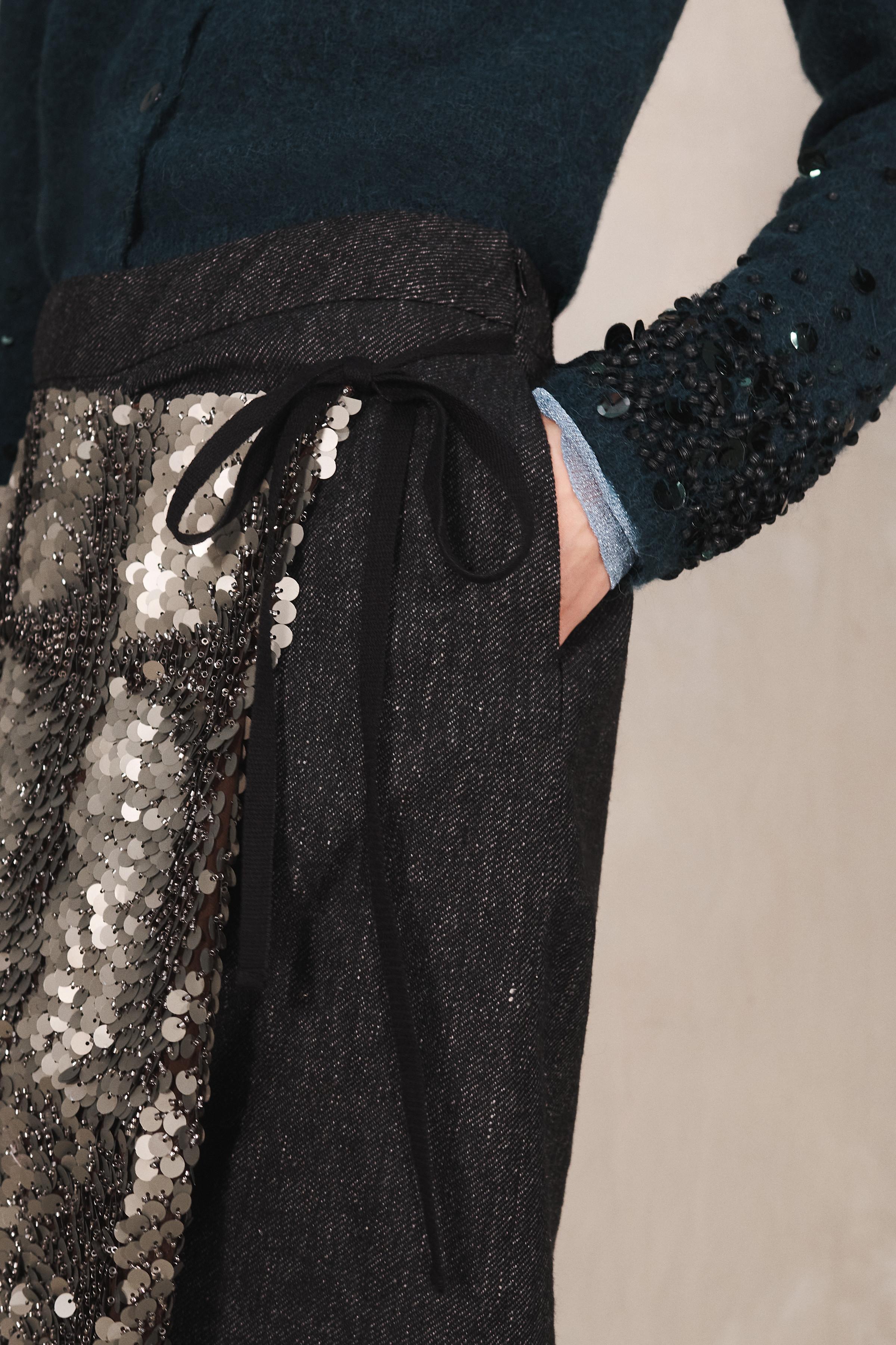 LIMITED EDITION COMBINED SEQUIN WRAP SKIRT