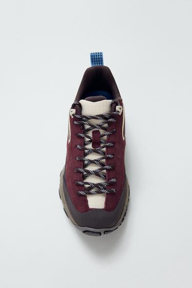 ELASTIC TRAINERS - Burgundy Red by Zara