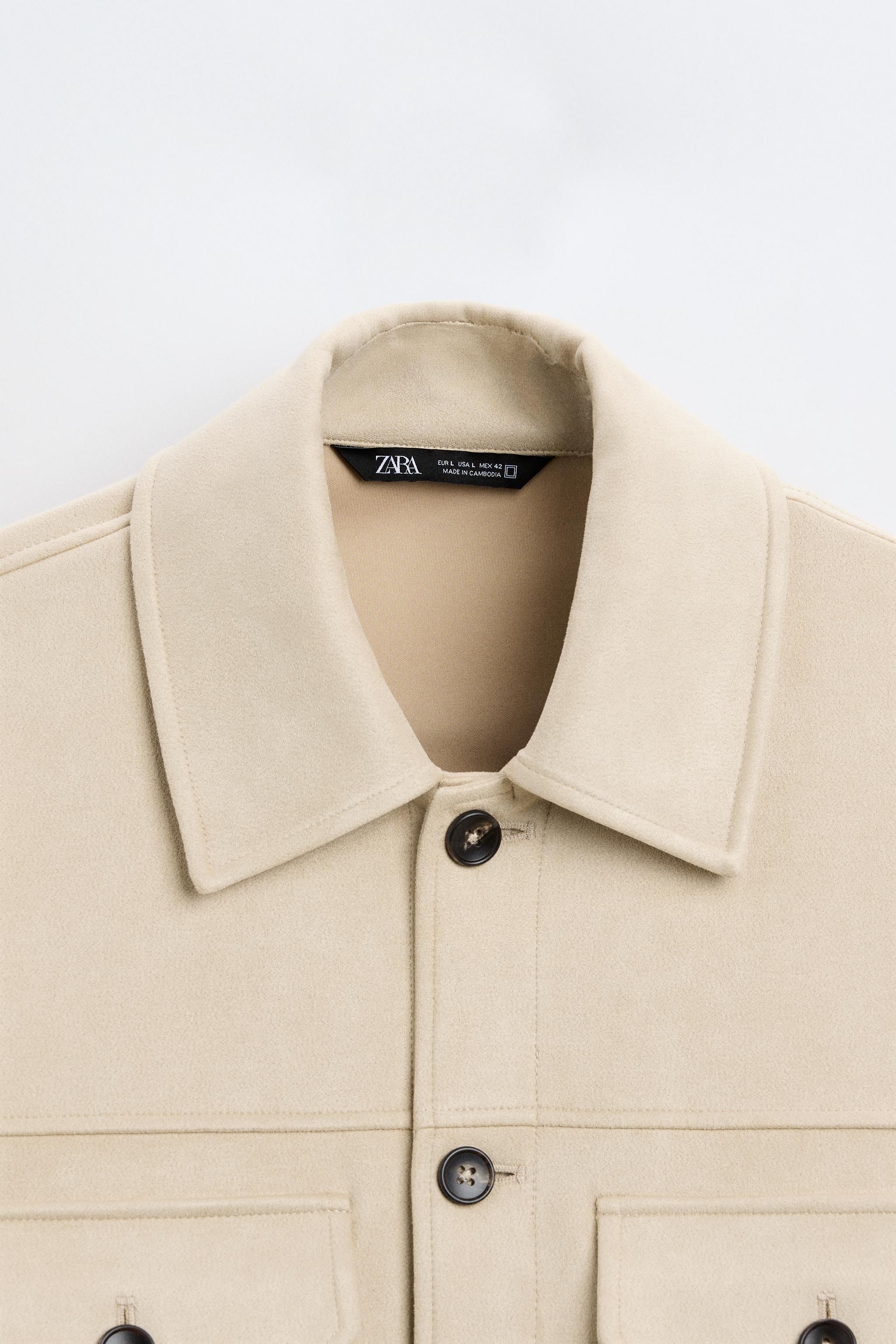 FAUX SUEDE OVERSHIRT - Sand | ZARA United States