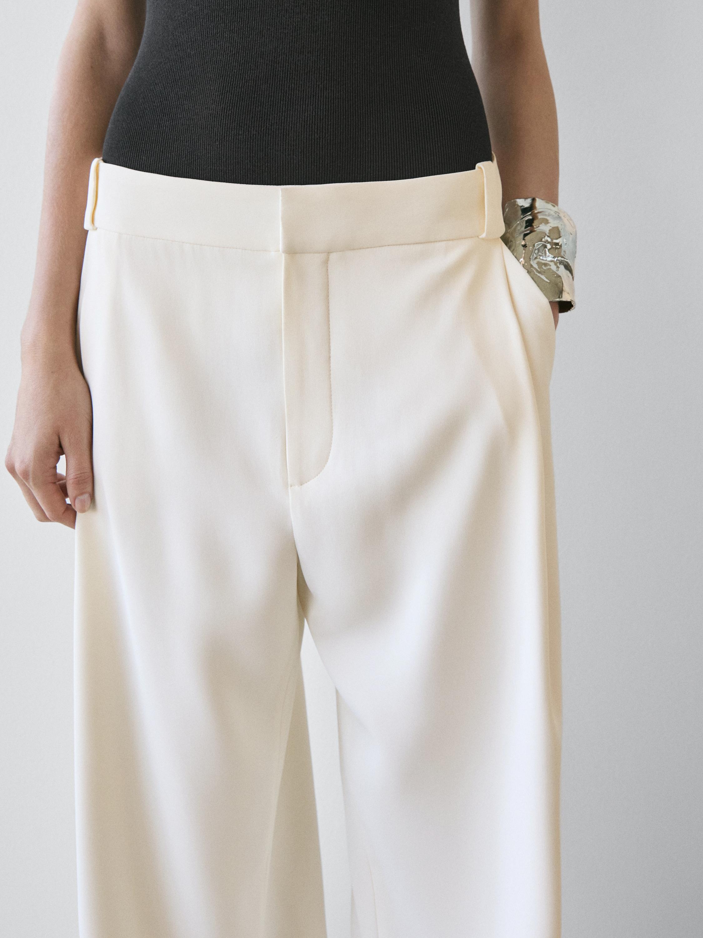 Wide-leg trousers with darts - STUDIO