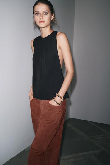 ZW COLLECTION CROSS-STRAP TOP - Black by Zara - Image 3