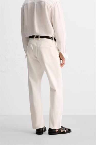 LIMITED EDITION RELAXED STRAIGHT-LEG JEANS - White by Zara - Image 2