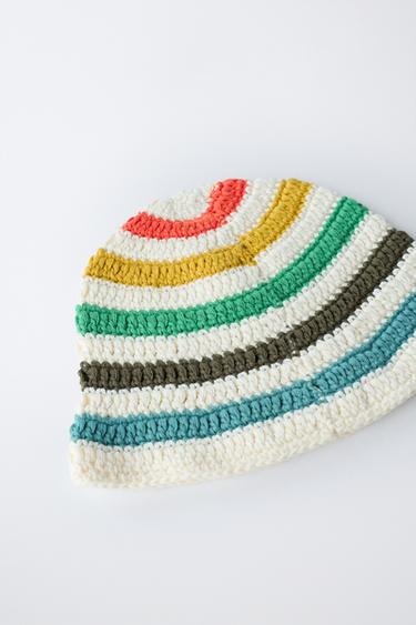 STRIPED CROCHET HAT - Multicoloured by Zara - Image 2
