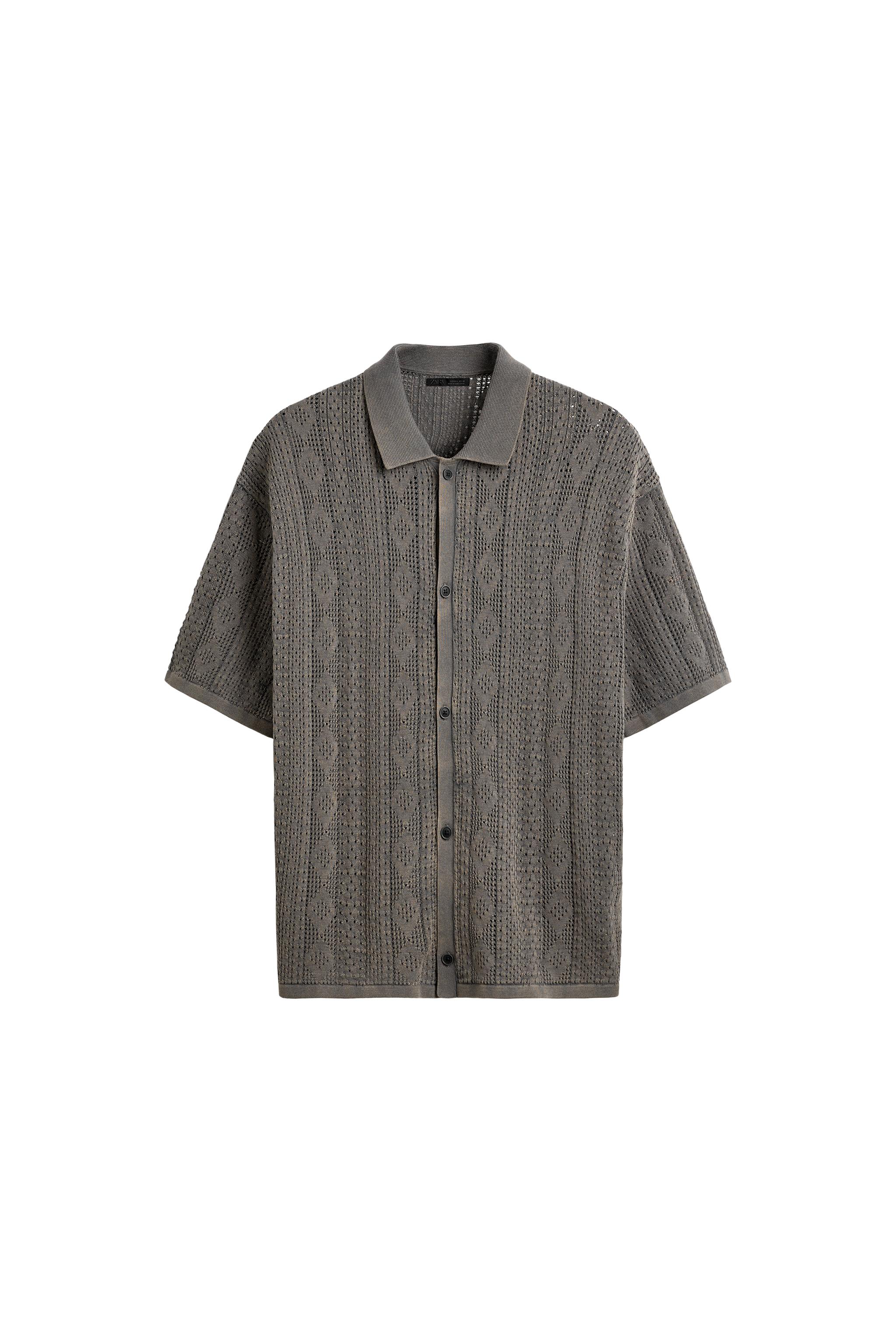 JACQUARD KNIT SHIRT - Grayish | ZARA United States
