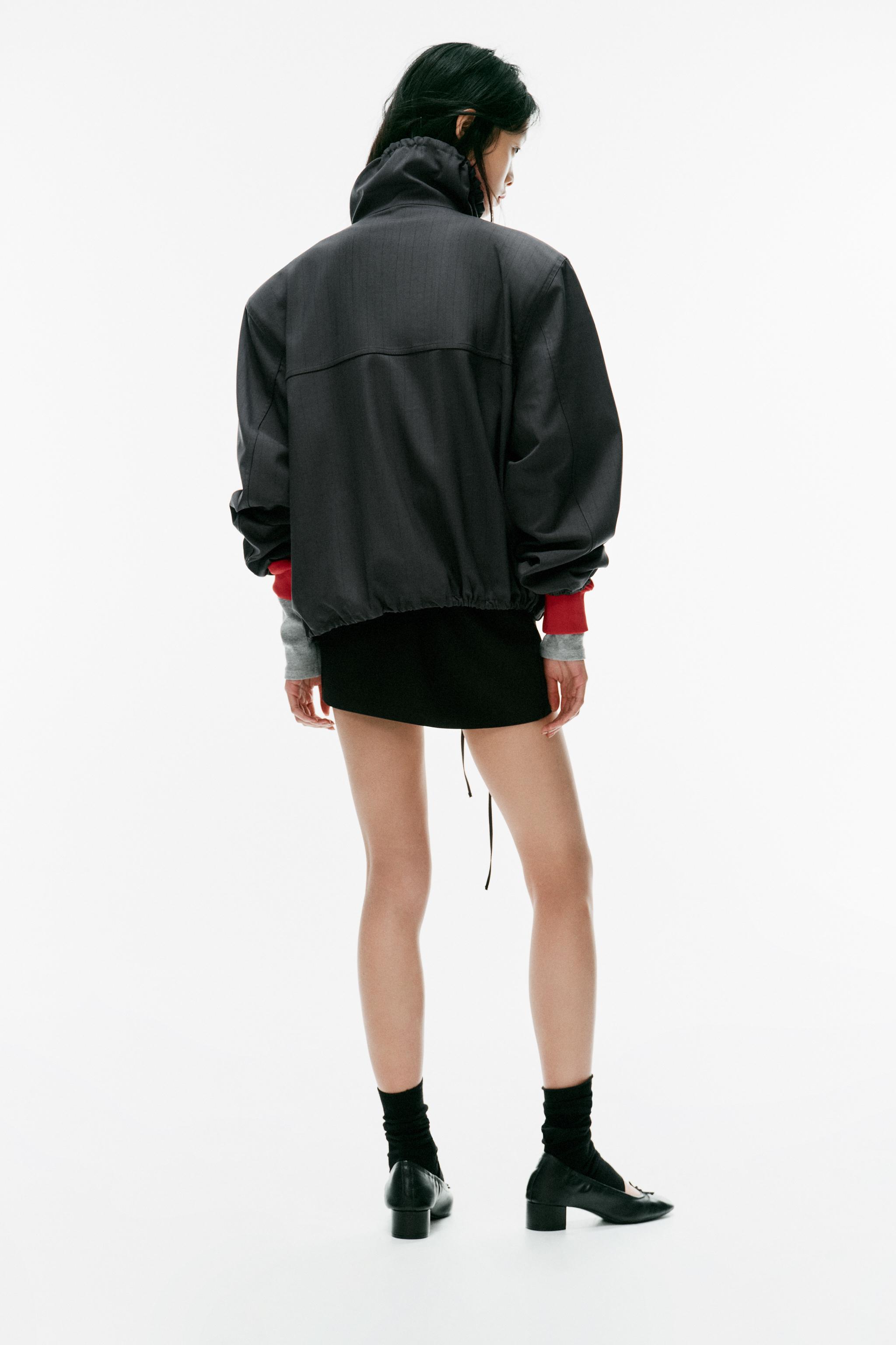 PINSTRIPE JACKET WITH SHOULDER PADS