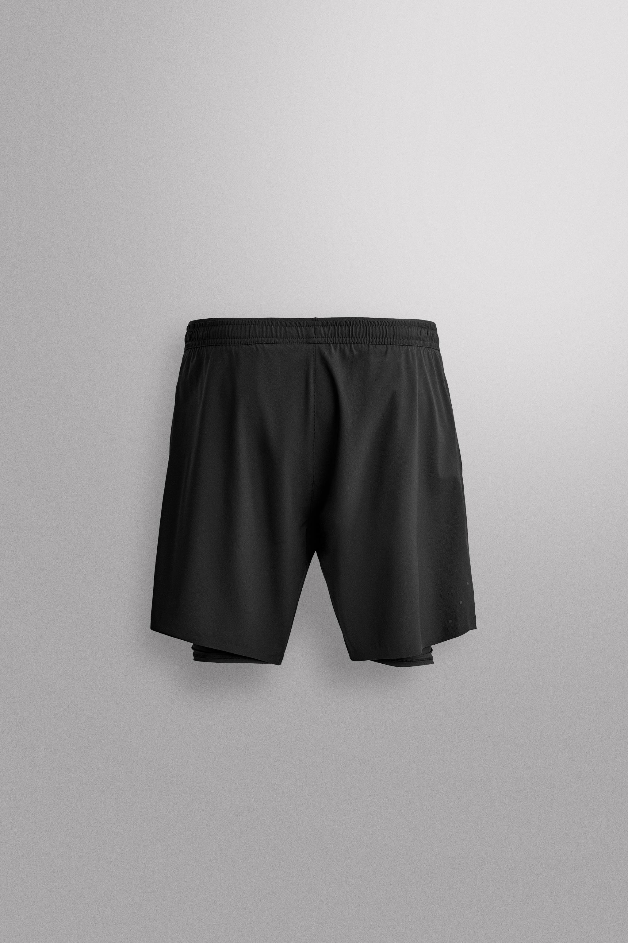 Мужские шорты Zara 2-IN-1 WORKOUT SHORTS — фото 7