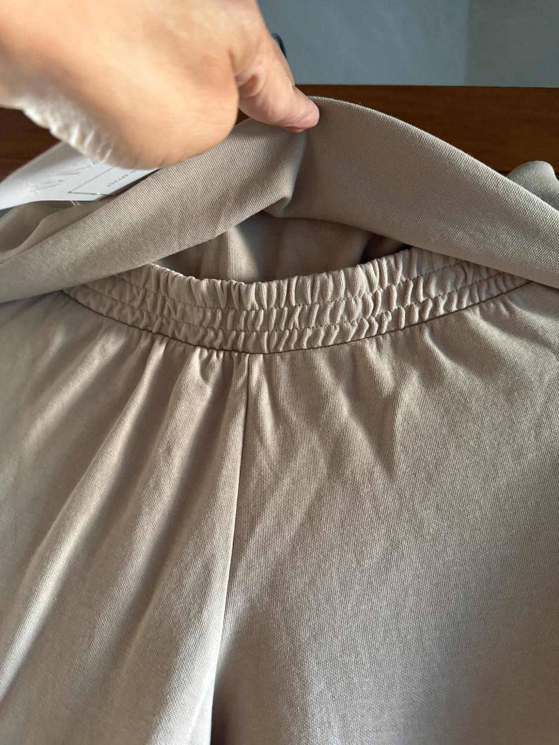 WASHED-EFFECT INTERLOCK TROUSERS - Image 2
