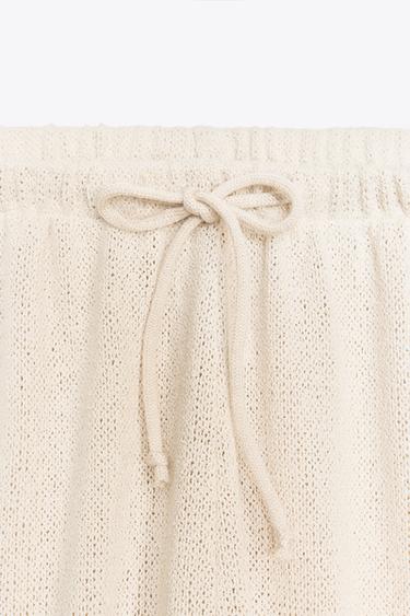 RUSTIC STRAIGHT-LEG TROUSERS - Light beige by Zara - Image 5