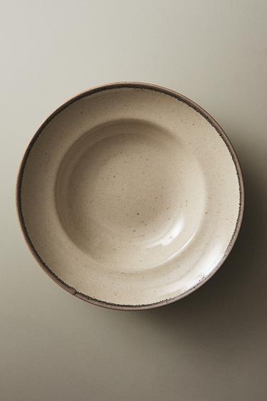 STONEWARE PASTA PLATE - Light ecru by Zara - Image 4