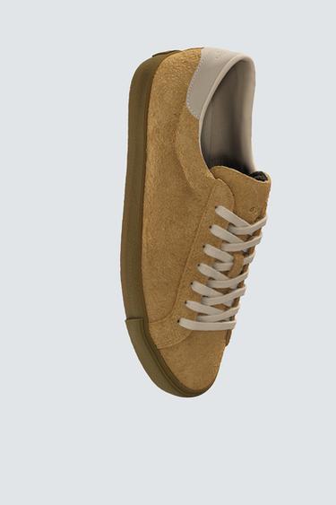 LEATHER TRAINERS - Camel Brown by Zara - Image 3