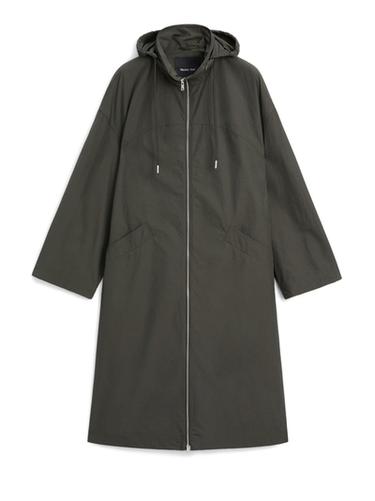Trench tissu technique à capuche -  de Zara