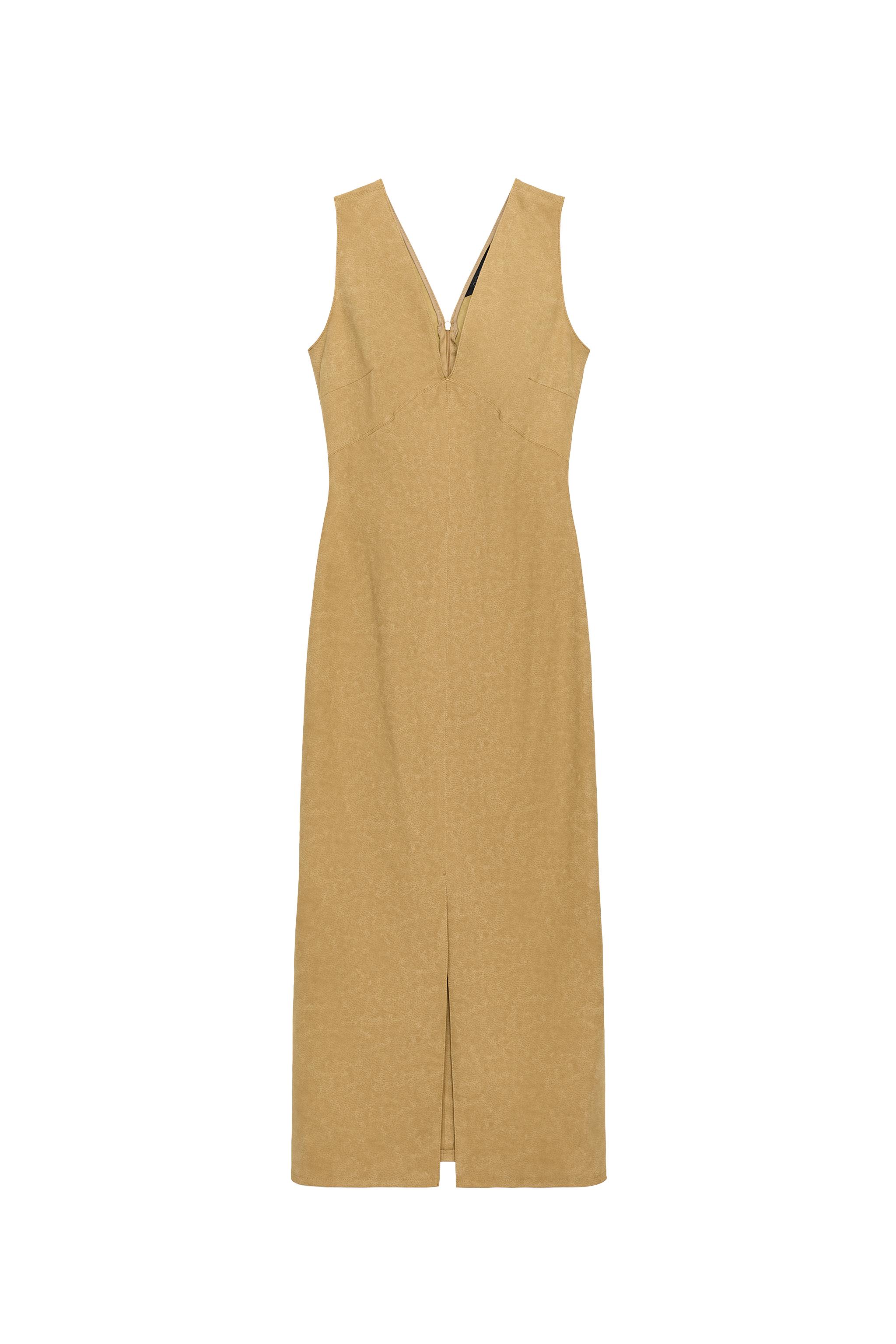 VESTIDO MIDI EFECTO ANTE