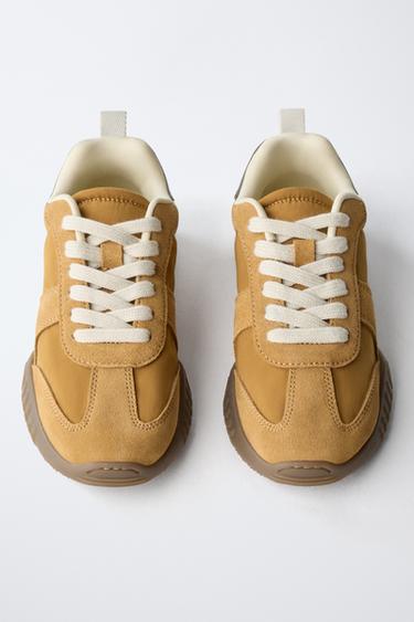CONTRAST TRAINERS - Mustard by Zara - Image 4