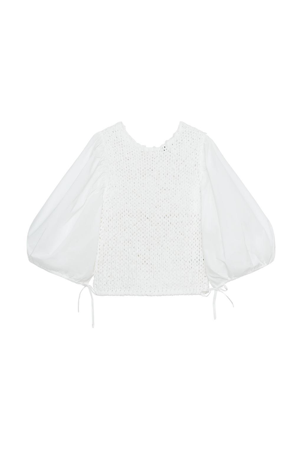 COMBINATION KNIT BLOUSE - image 3