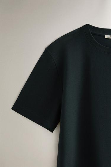 SHORT SLEEVE COTTON T-SHIRT - Green / Blue by Zara - Image 2