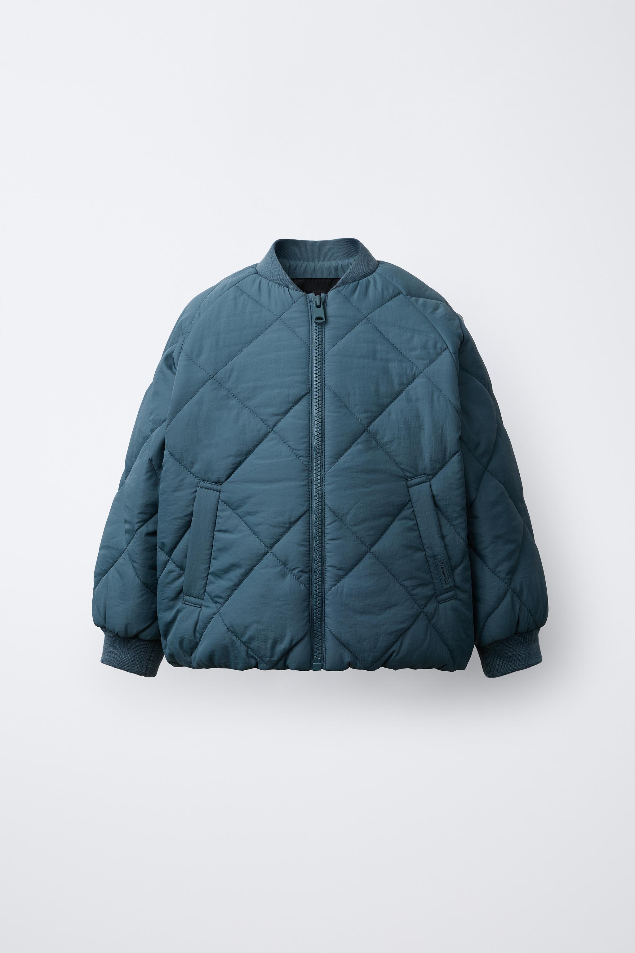 撥水加工入り 中綿ボンバージャケット - グリーン/ブルー | ZARA